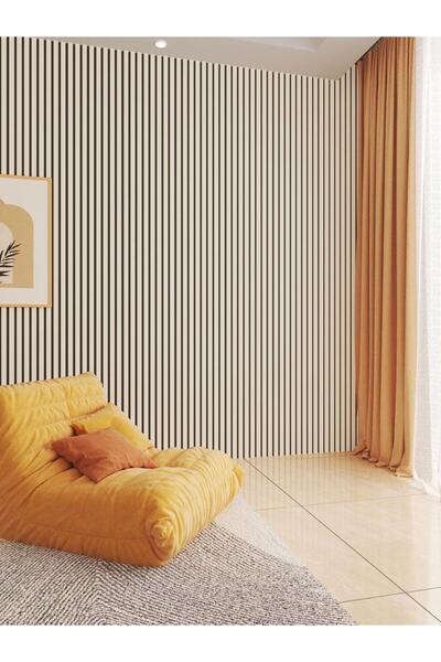 VERA DEKOR 100 X 275 Cm Beyaz Akustik Panel Beyaz Çıta