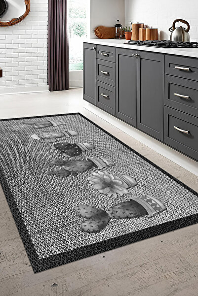 Viyana Home Dijital Baskılı Kaymaz Taban Yıkanabilir Çerçeveli Kaktüs Model M...