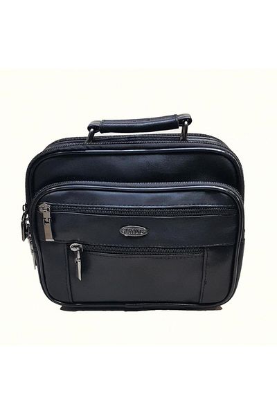 Strong Horizontal Men's Leather Handbag-Medium Size