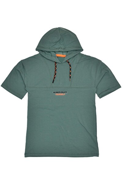 İrem Çocuk Giyim تي شيرت بغطاء للرأس بنمط نص دائمًا للفتيات/الصبيان باللون ال...