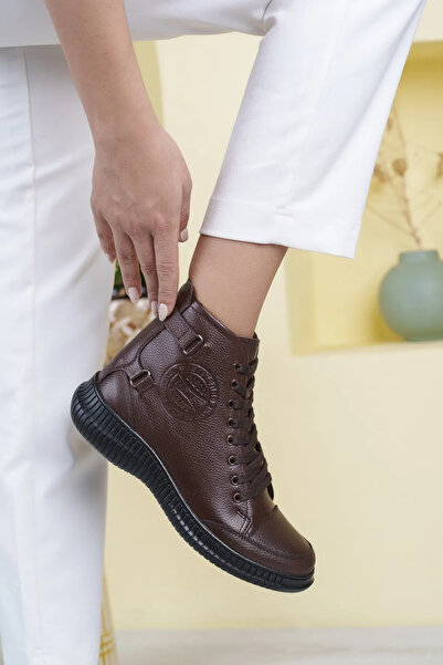 Deri Diyarı Hakiki Deri Kadın Günlük Bot Bootie Gr0909