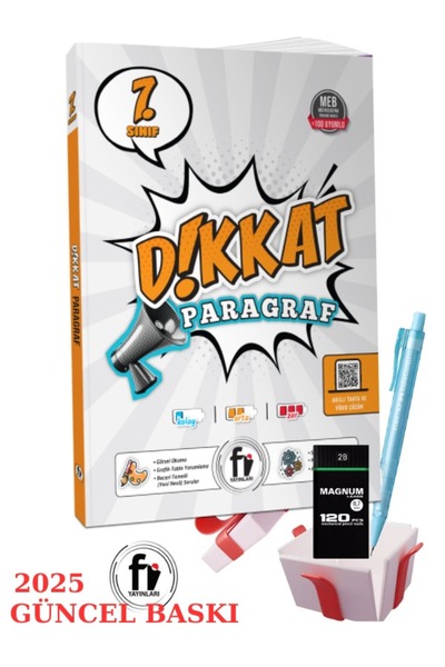 Fi Yayınları 7. Sınıf Dikkat Paragraf Soru Bankası + Faber Eğitim Seti