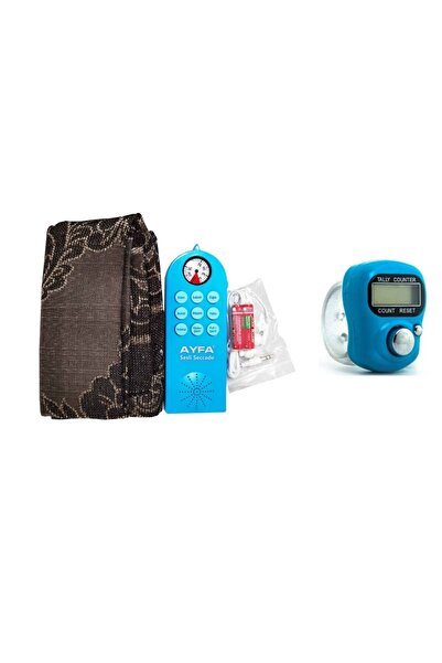 Ayfa Basın Yayın Eğitici Namaz Seti Sesli Seccade Mavi - Zikirmatik Hediyeli