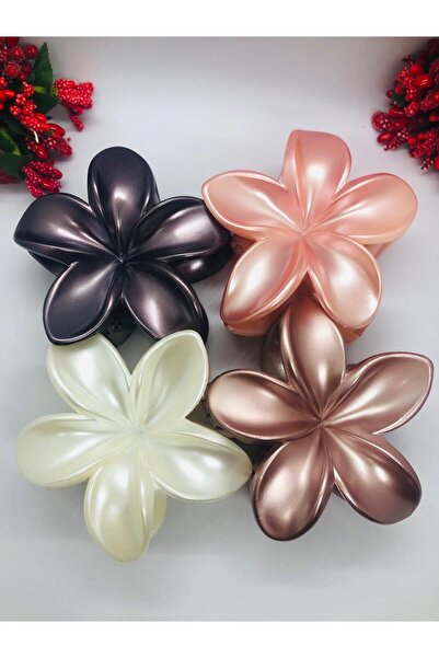 İnDerin Set de 4 catarame cu flori de lotus dimensiune mare (8 cm)