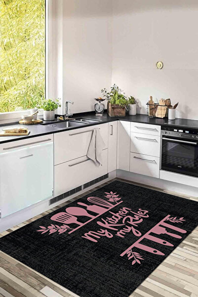Viyana Home Dijital Baskılı Kaymaz Taban Yıkanabilir Renkli Modern Mutfak Halısı