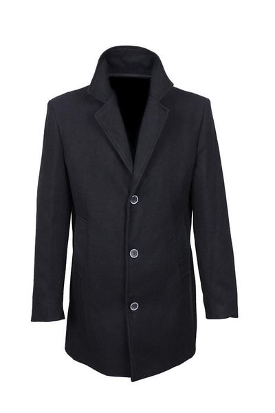 Sanalbolluk Hooded Men's Half Coat Black Color