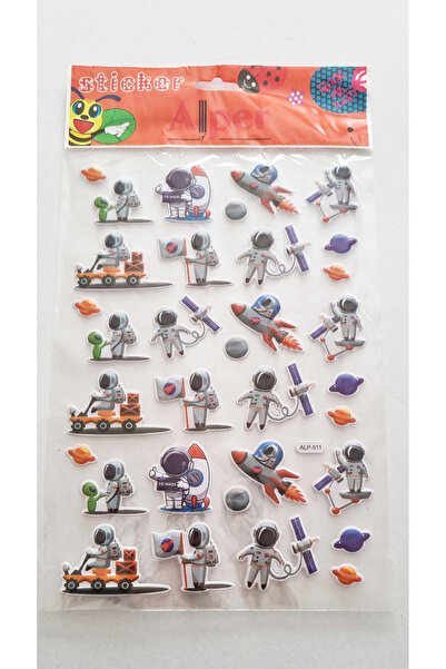 Modellino Kabartma Sticker Etiketler 30x17cm Emoji Kalp Hayvanlar Bayrak Meyv...