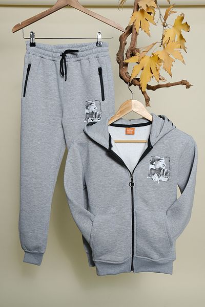 Zaziko Kids Boy's Hooded Zippered Tracksuit Set - Tupac Esf.0090-Z