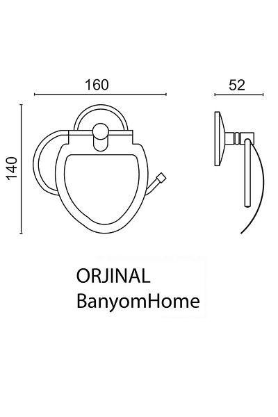 ÇELİK BANYO Stainless Brass Bella Toilet Paper Holder