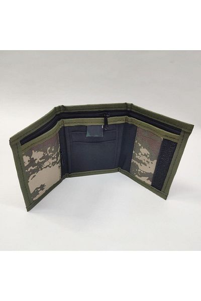 Arpelle Khaki Color Camouflage Waterproof Fabric Wallet