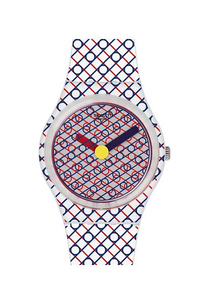 Swatch DUET IN BLUE & RED by Sigrid Calon