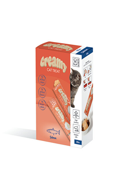 M-PETS Creamy Somon Balıklı Kedi Ödülü 25x15gr