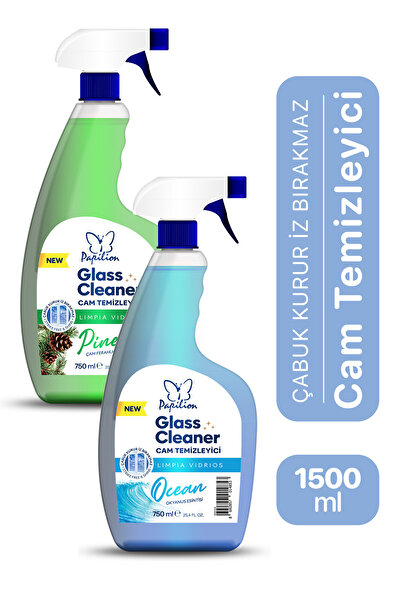 Papilion Avantajlı Paket Cam Temizleyici İz Bırakmayan Formül 2x750ml (1500ml)