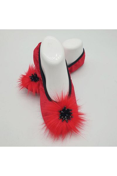 Sanalbolluk Red Stone Home Ballerinas and Booties