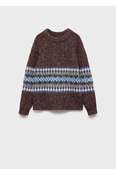 MANGO Kids Burgundy Sweater