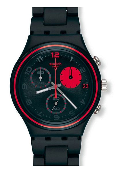 Swatch BLACK RED CIRCLE