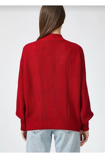 IŞILDA FASHION Women's Knitted Patterned Loose Cardigan