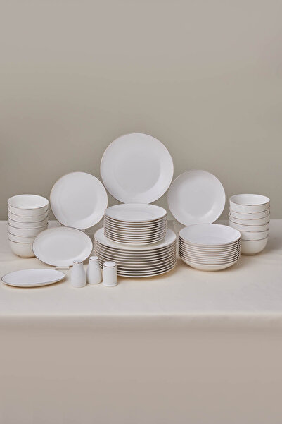 Karaca Elegance Bone Esbelto 53 Parça 12 Kişilik Yemek Takımı Gold