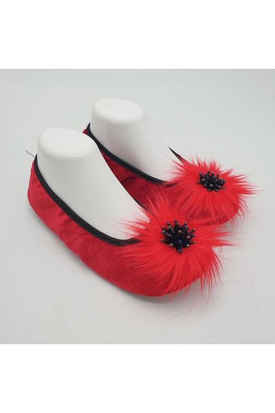 Sanalbolluk Red Stone Home Ballerinas and Booties