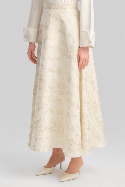 Armine File Garnili Simli Etek 24y1633 Bej