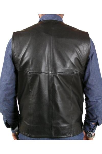 Sanalbolluk Four Button Men's Leather Vest