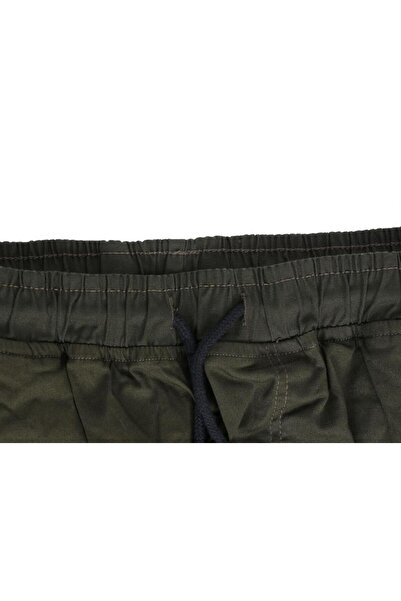 Sanalbolluk Oversize Multi-Pocket Pants with Elastic Waist Khaki Color