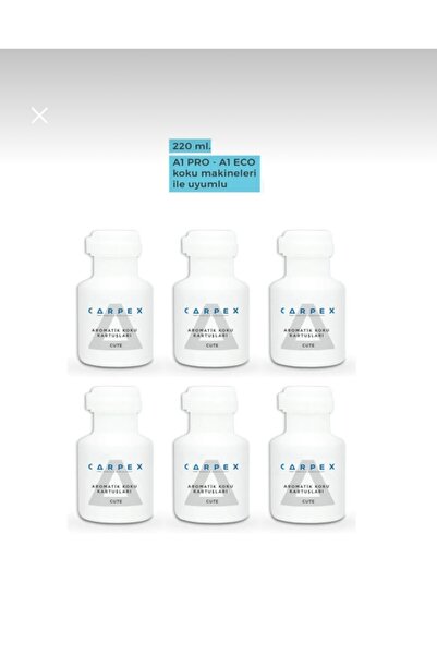 Carpex Cute 200 ml koku kartuşu X 6 adet (A1 pro ve A1 eco makinelerine uyumlu )