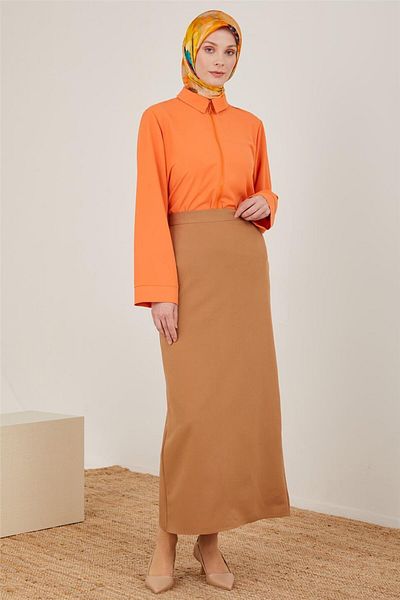 Armine 23Yd1034 Model Biscuit Pencil Skirt