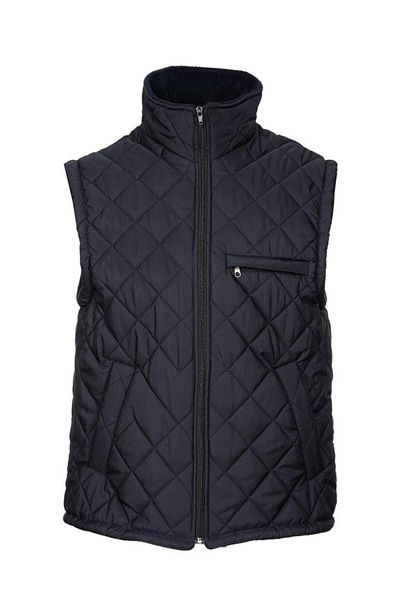 Sanalbolluk Oversize Quilted Fabric Vest Navy Blue Color