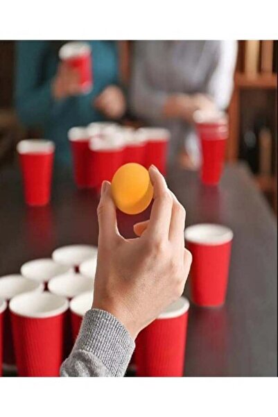 aşkın concept Amerikan Parti Beer Pong Oyunu Kırmzı Bardak Büyük Boy 16 Oz 500 ml Plastik Bardak 8 Adet