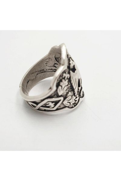 Sanalbolluk Double Head Eagle Men's Steel Ring