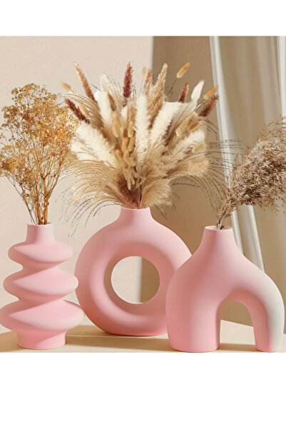 Rummjewelry 3lü İskandinav Tarzı Bohem Vazo Hediyelik Pinterest Pampas Vazosu Set Vazo Dekoratif Eşya