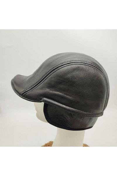 Sanalbolluk Flat Front Duck Model Cap Black Color