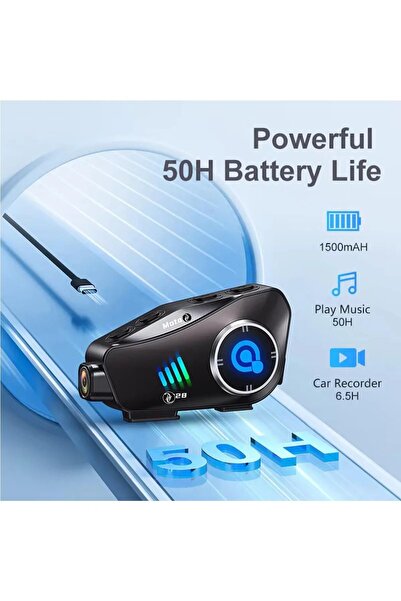 PREPARE 1080P Kamera Kayıt Özellikli Motosiklet Kask Kulaklık Q-28P 32Gb Hafıza Kartı Hediyeli Wireless APP