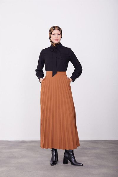 Armine 23k1509 Model Fusta migdale cu buzunare si pliuri
