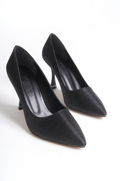 RİTMO Pantofi de damă cu toc cu sclipici negre rtmo751