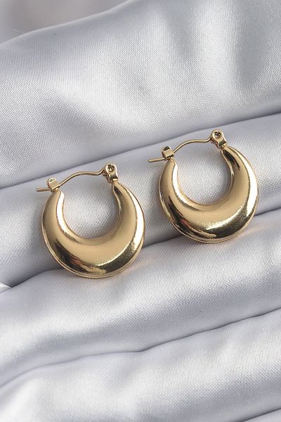 Skygo 316L Steel Special Series Gold Color Bubble Model Elegant Women's Earrings