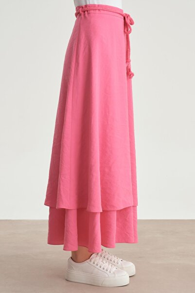 Armine Örgü Kemerli 2 Kat Etek 24y1613 Orkide