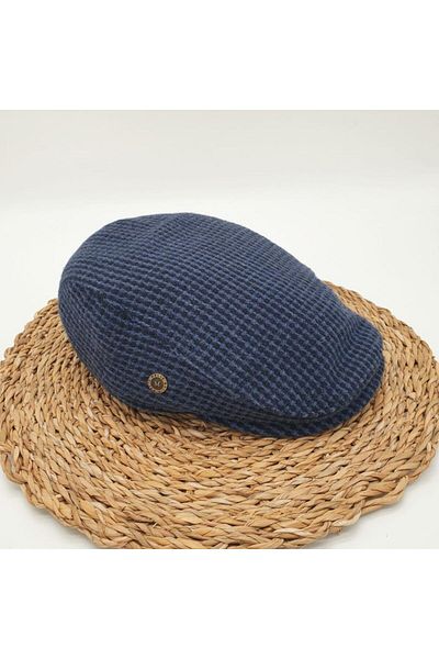 Sanalbolluk Navy Blue Dot Patterned Classic Men's Cap