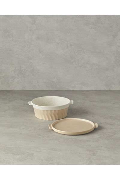 English Home Pure Stoneware Round Baking Pot 24,2X21,8X8 cm Cream