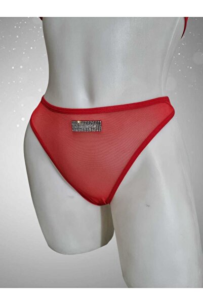 enmodaiçgiyim Vanilla Secret Red Stone Women's Bustier Suit