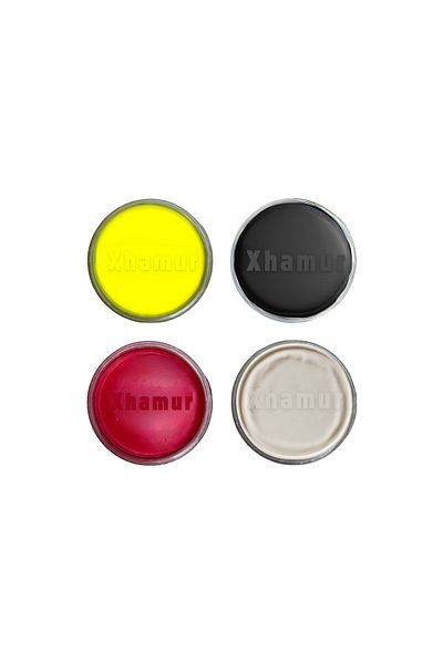 Xhamur Premium Natural Play Dough - Set of 4 (4X150Gr) Red, Yellow, Black, White