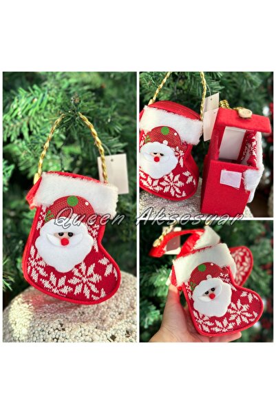 QUEEN AKSESUAR lüks koleksiyonluk yılbaşı ağaç dekorasyon kapaklı hediye kutu...