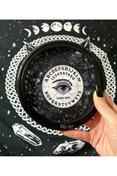 Milo Art The Eye Ouija Board Yuvarlak Çerçeve El Yapımı Çerçeve Cilalı