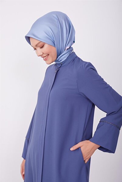 Armine Koliçi Lastikli Fermuarlı Ferace 23k8401 Indigo