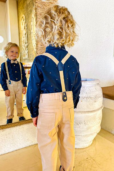 LULU Kids "Tuna" Boy's Suit with Bow Tie and Slopet Set of 4