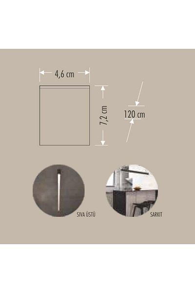 Cata Linear Luminaire 120cm 60W White