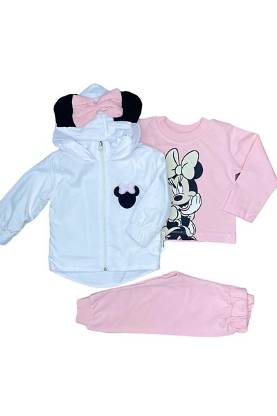 furyal Baby Girl Hooded Bow Rain Cover Set of 3