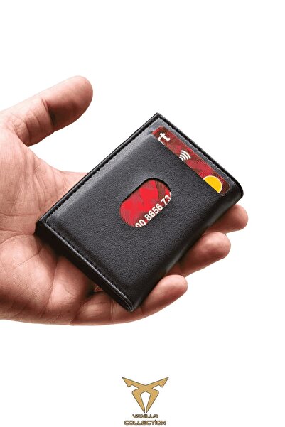 VANİLLA COLLECTİON Suport pentru carduri portofoliu mini portofel negru, mini...