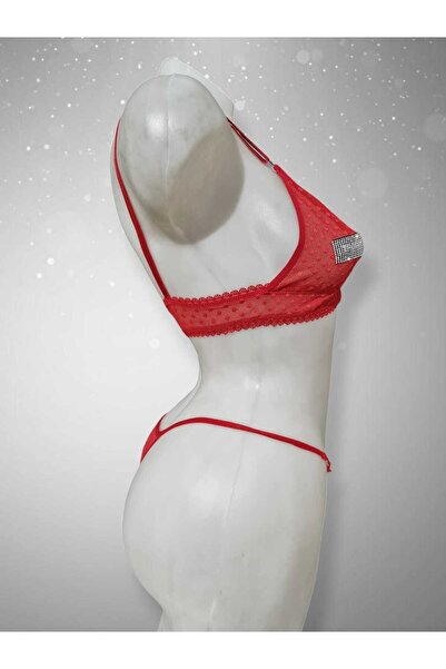 enmodaiçgiyim Vanilla Secret Red Stone Women's Bustier Suit